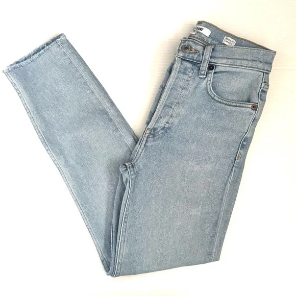 RE/DONE 90's High Rise Ankle Crop Jeans Size 25 - Picture 6 of 8
